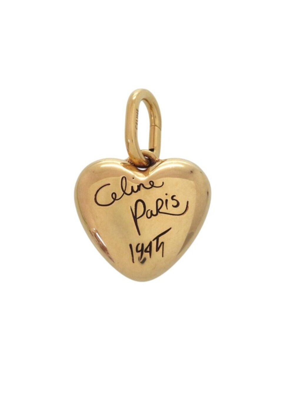 Celine Charm Heart Aluminum Gold Pendant